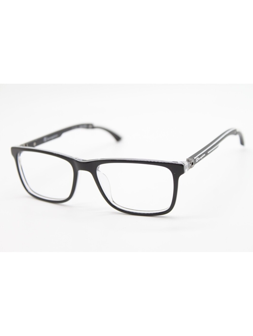 NEW CHAMPION STUNT C01 BLACK WHITE AUTHENTIC EYEGLASSES 51-16